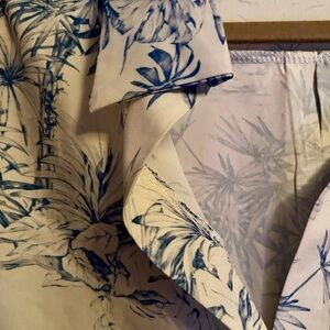 Floral Blue and White Midi Dress